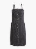 Womens Can We Pretend Denim Bustier Dress