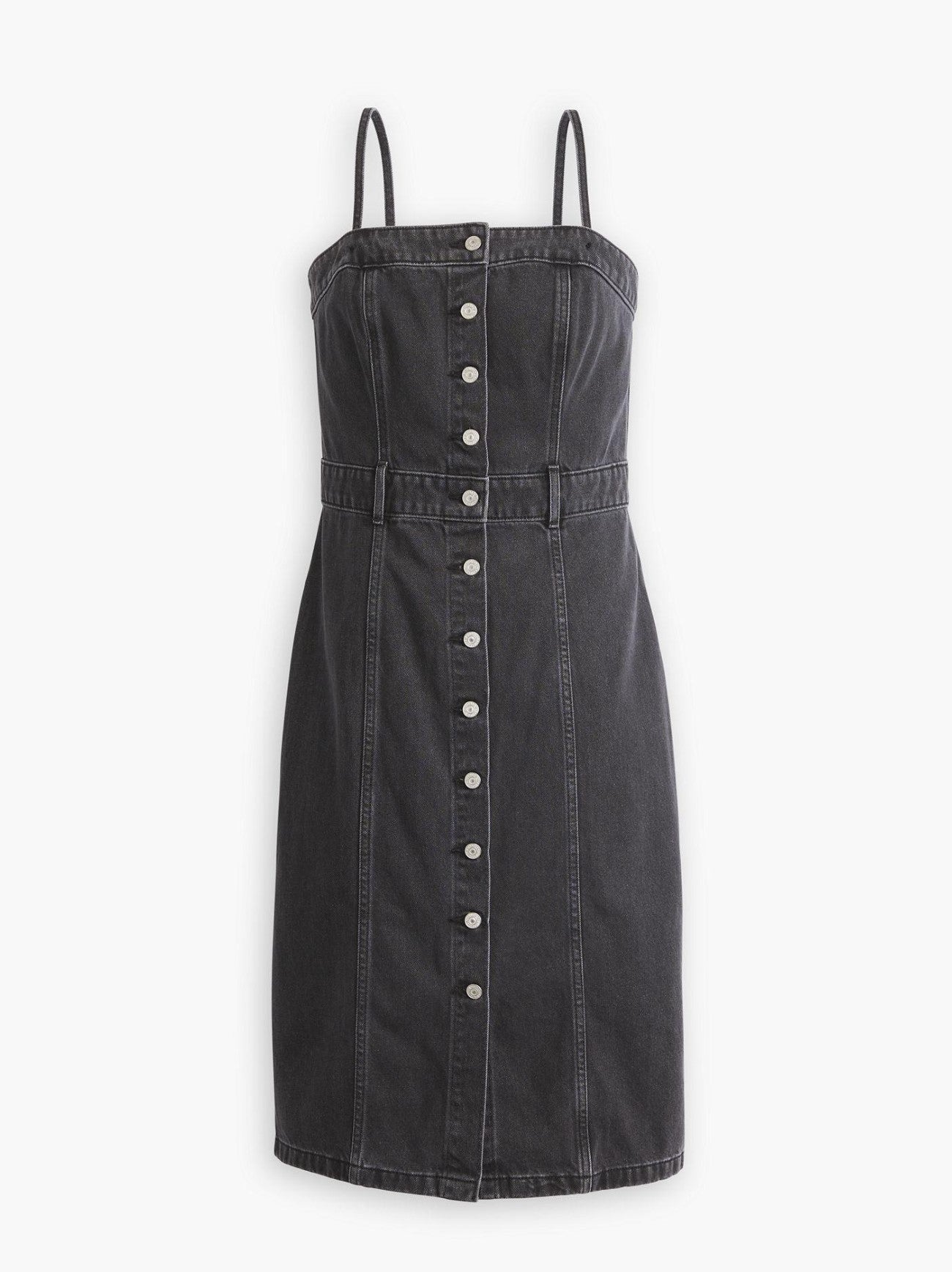 Womens Can We Pretend Denim Bustier Dress