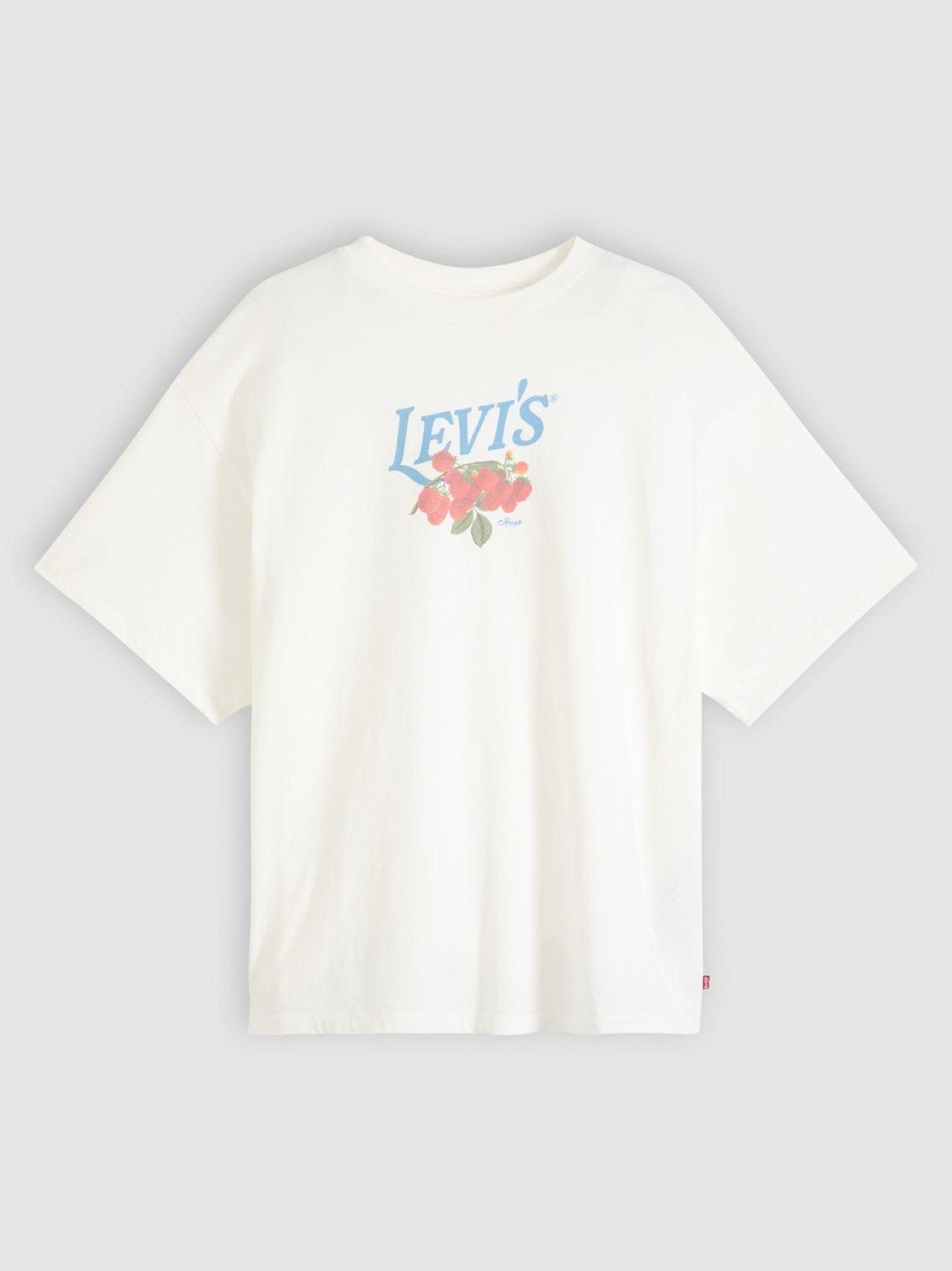 Womens Lsered Fruit Chest Bright White Lsegrph Short Stack T-Shirt