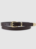 Womens Valerie Leather Brown Belt