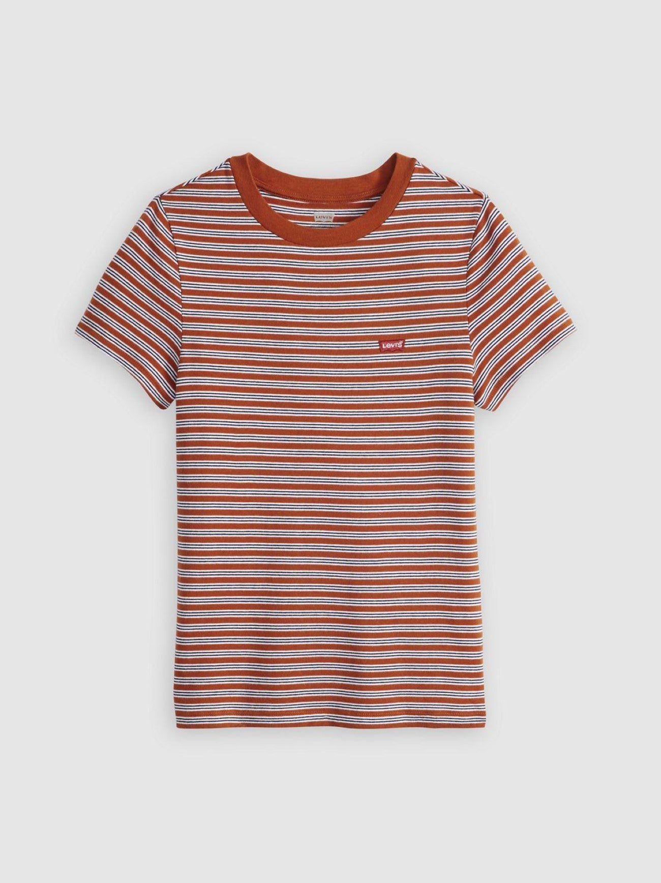 Womens Ooo La La Stripe Picante Essential Short Sleeve -Shirt Top