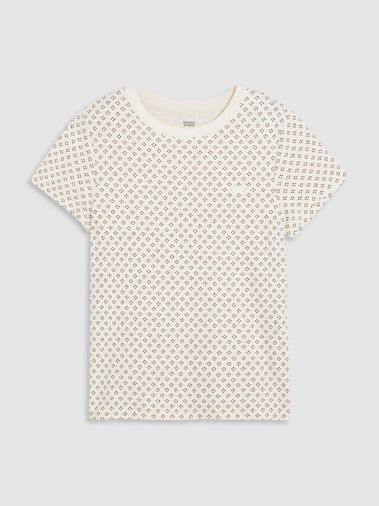 Womens Chiara Geo Downtown Brown Essential Short Sleeve -Shirt Top