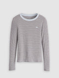 Womens Monte Rio Stripe Skyway Essential Long Sleeve -Shirt Top