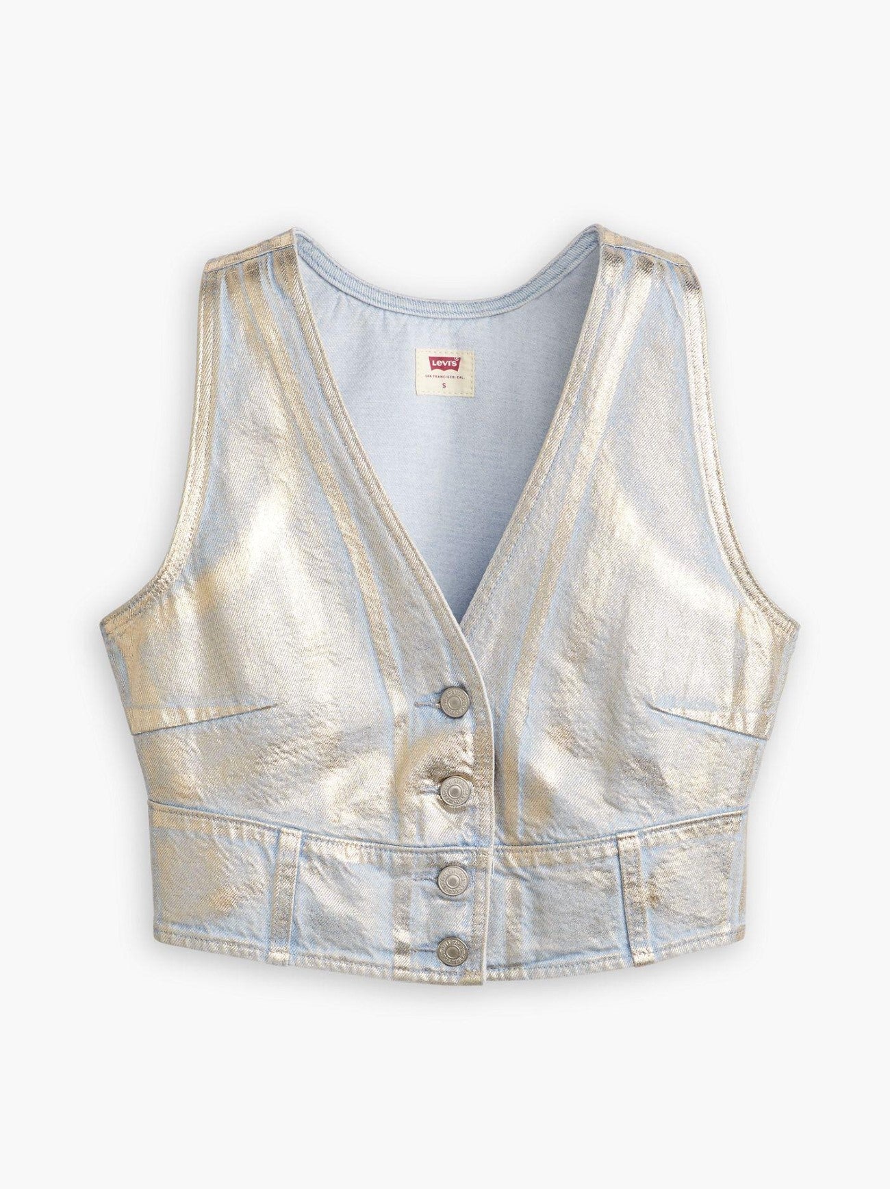 Womens Optical Illusion Trucker Mona Denim Corset Top