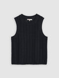 Womens Anthracite Night Sunrise Crochet Tank Top