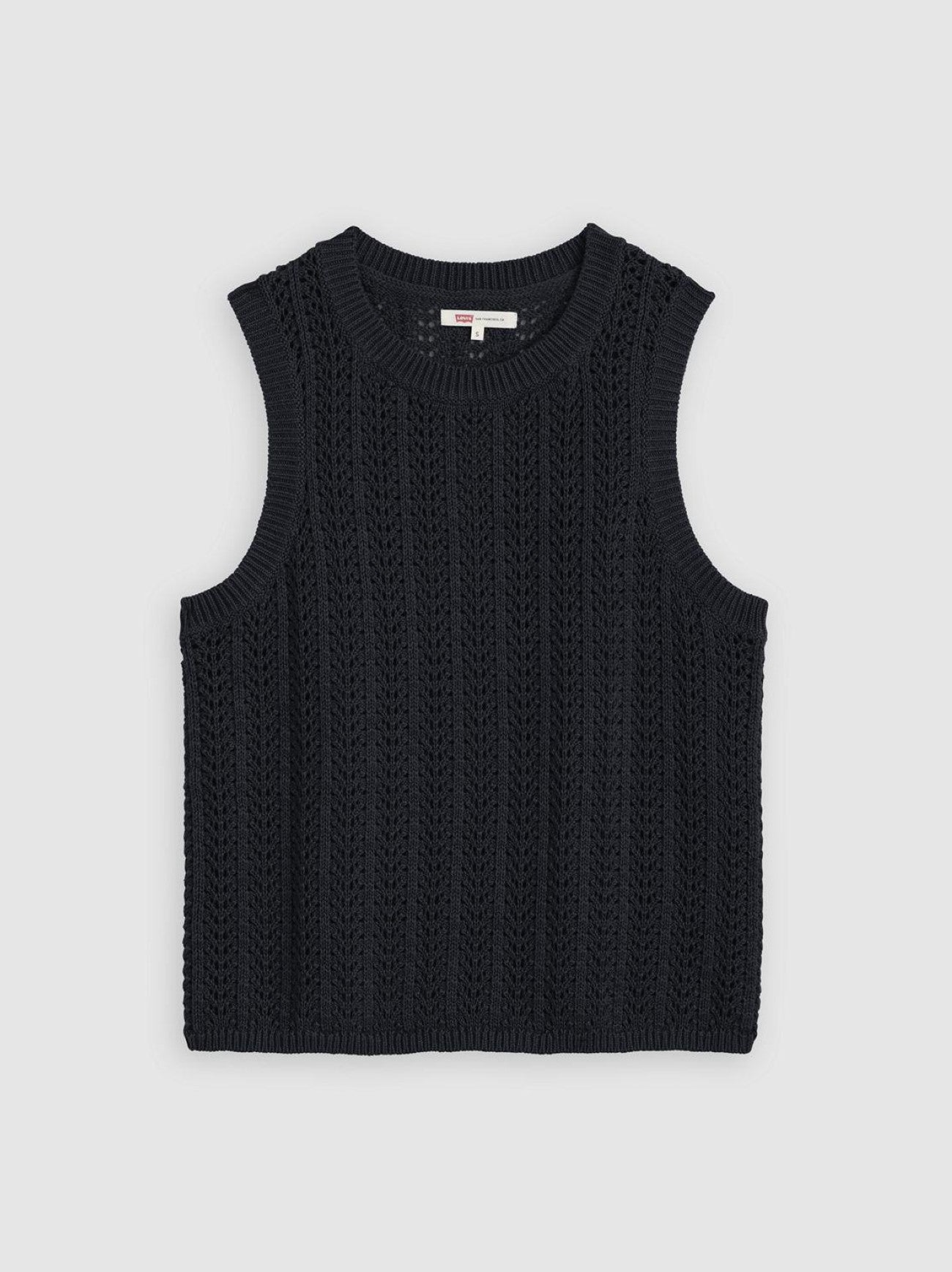 Womens Anthracite Night Sunrise Crochet Tank Top