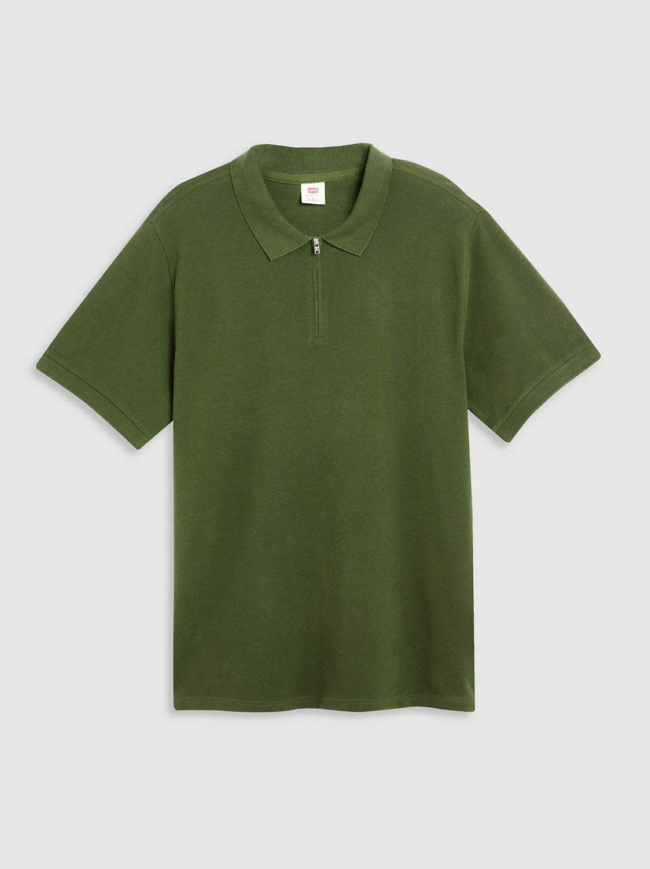 Mens Kombu Green Zip Polo Polo Shirt