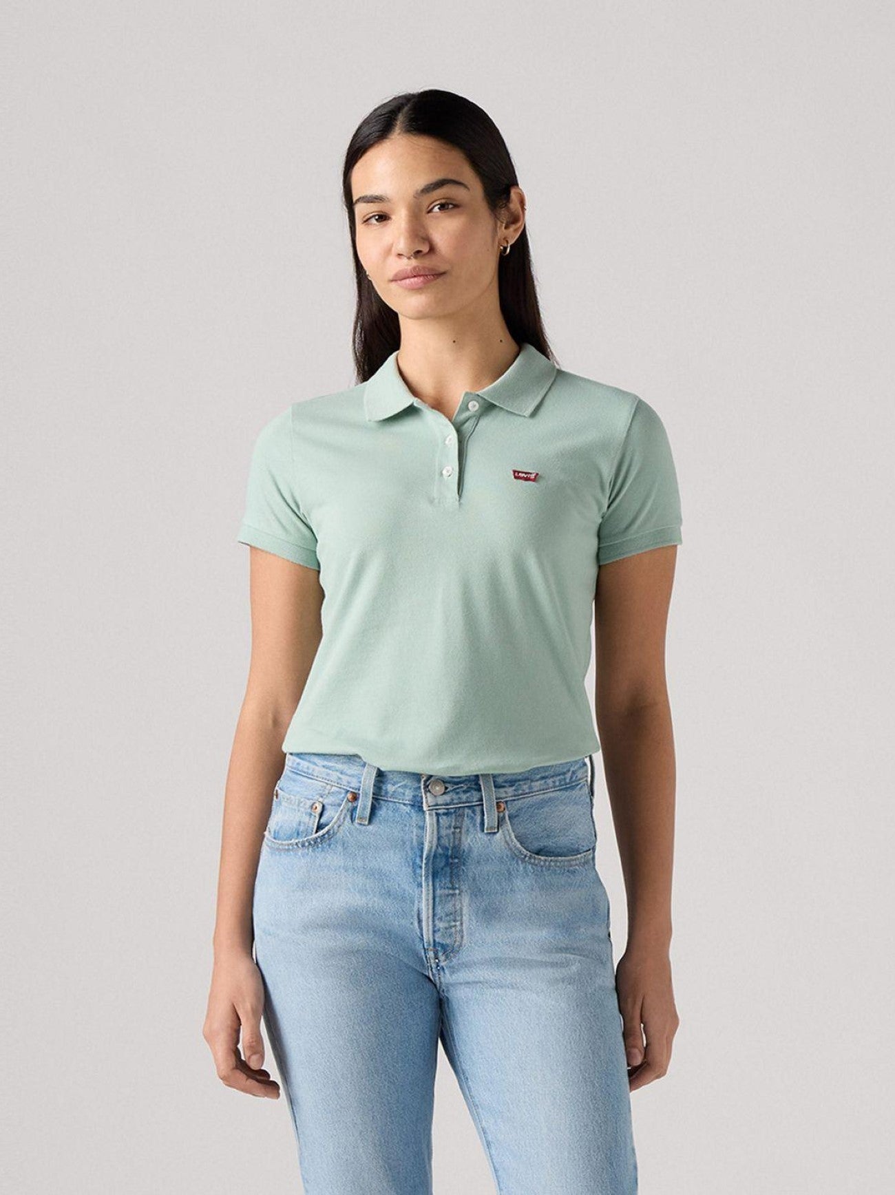 Womens Blue Surf LsePolo Polo Shirt