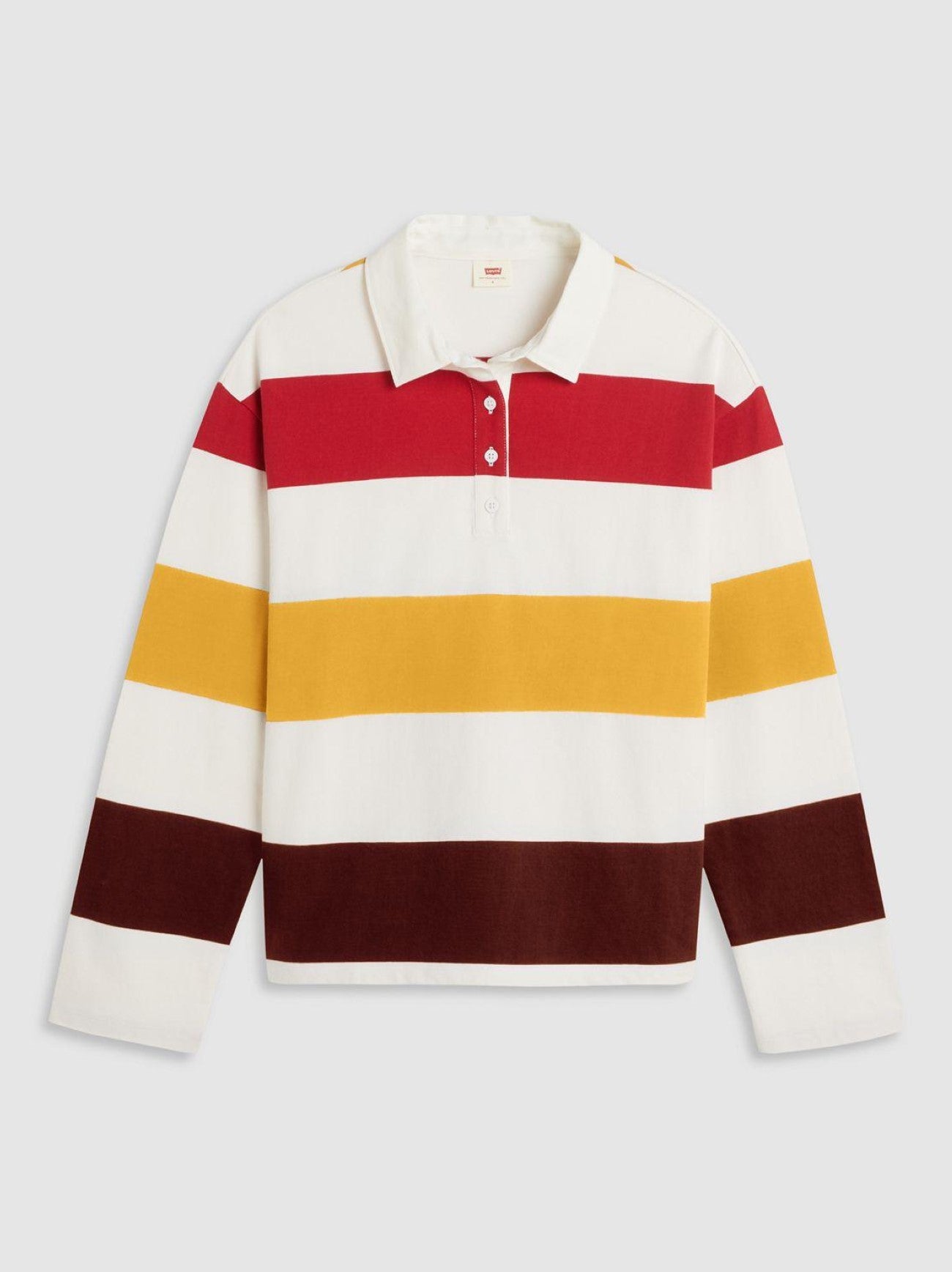 Womens Maven Stripe Scarlet Smile Leda Rugby Top