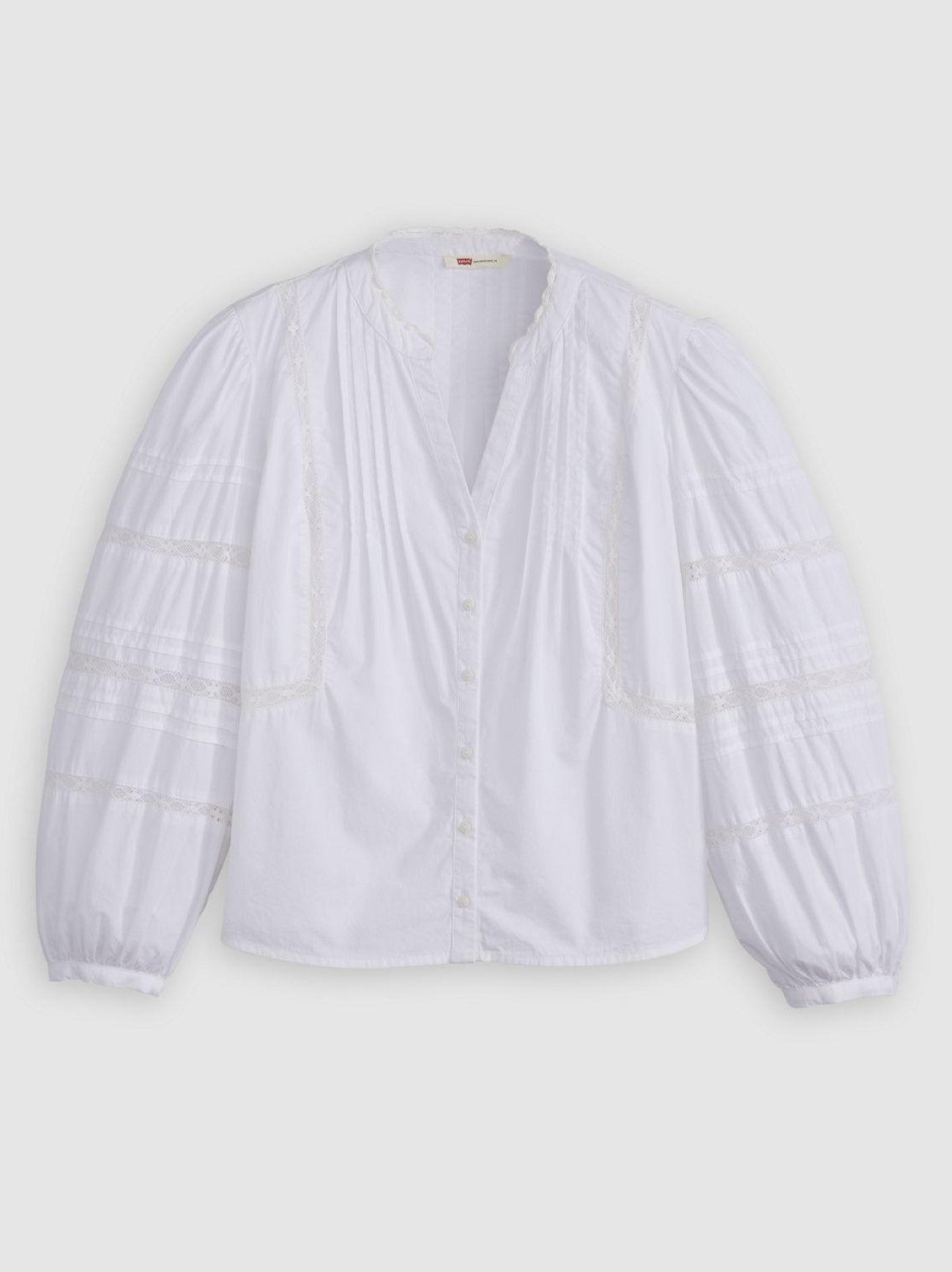 Womens Bright White Mandy Long Sleeve Blouse
