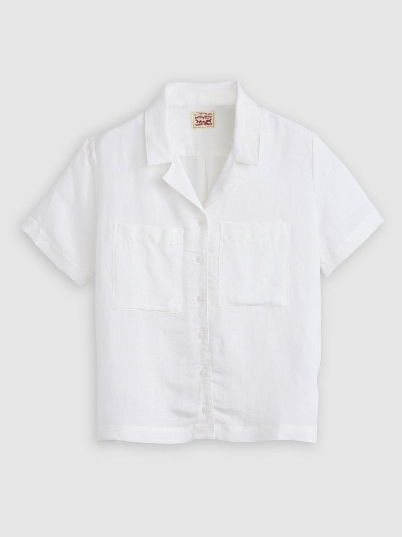 Womens Bright White Sonny Camp Shirt