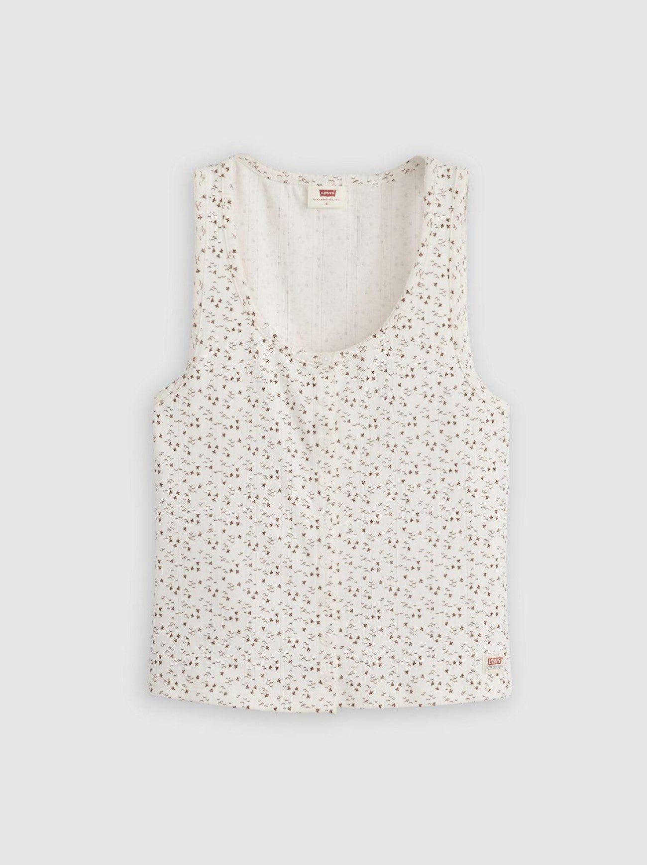 Womens Celeste Ditsyv2 Gardenia Dry Goods Pointelle Tank Top