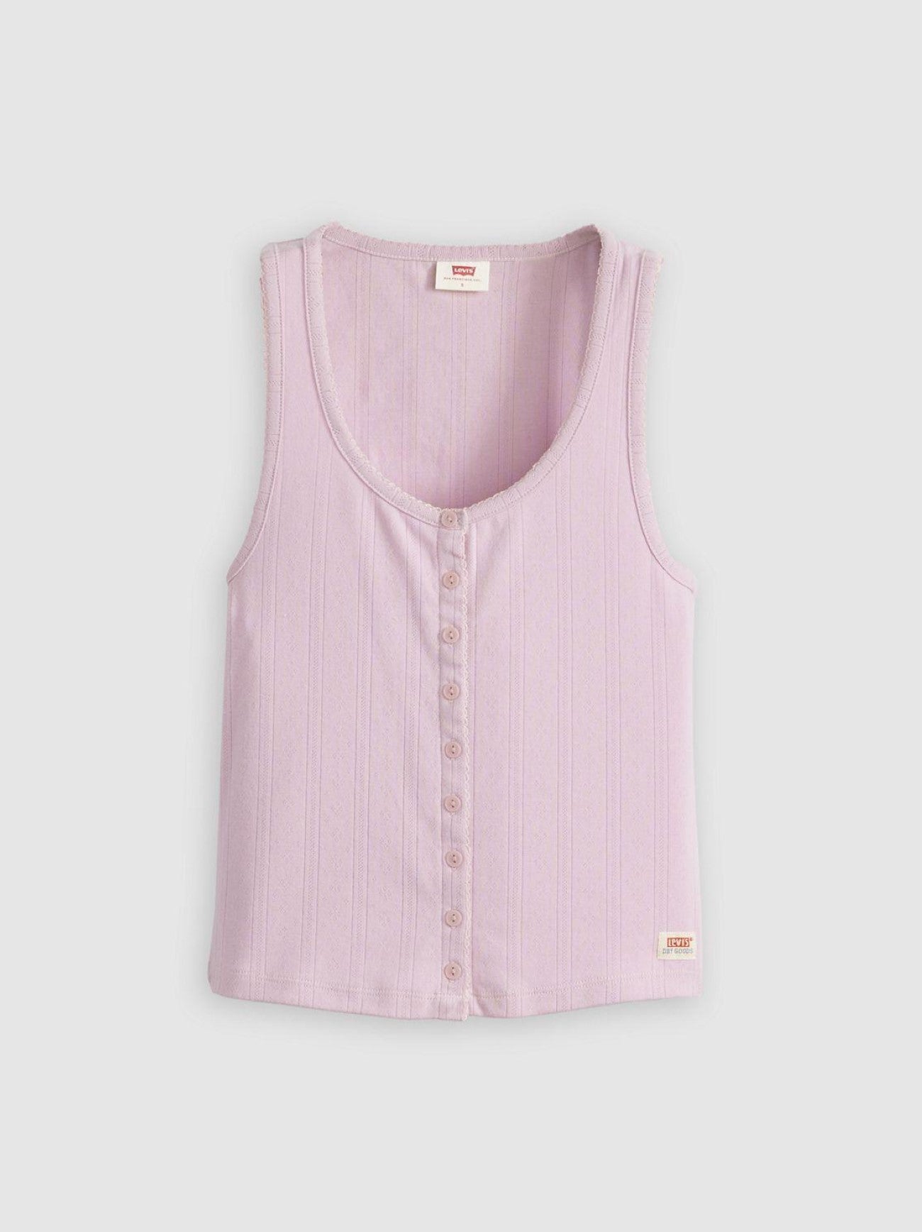 Womens Fragrant Lilac Dry Goods Pointelle Tank Top