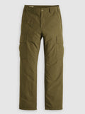 Mens Dark Olive Parachute Cargo Trouser