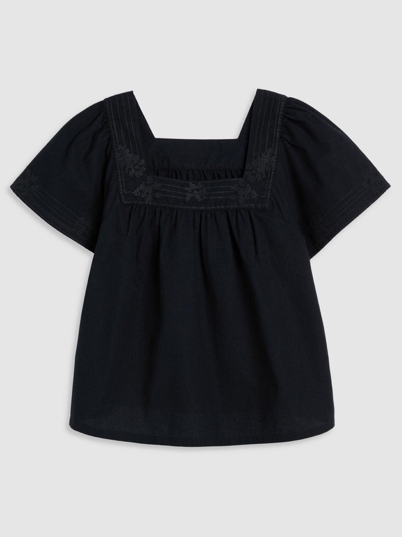 Womens Anthracite Night Ambre Babydoll Blouse Top