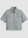 Womens Mischa Stripe Denim Rinoa Camp Shirt