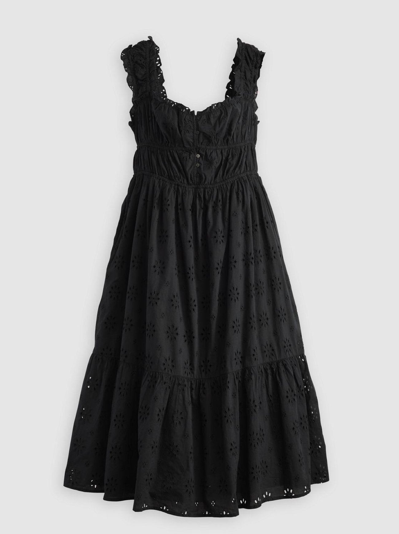 Womens Anthracite Night Amaya Tiered Maxi Dress Top