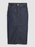 Womens Summer Soft Rigid Back Slit Skirt