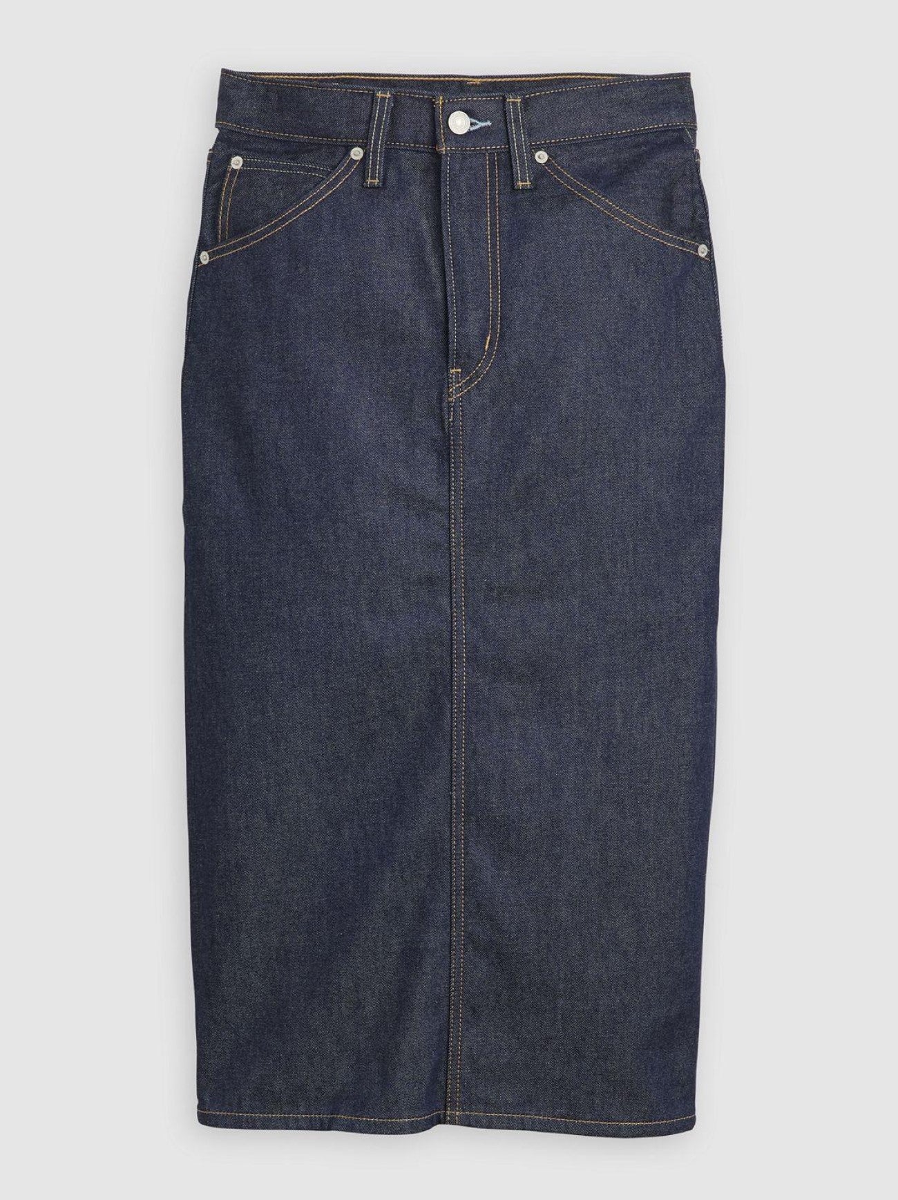 Womens Summer Soft Rigid Back Slit Skirt