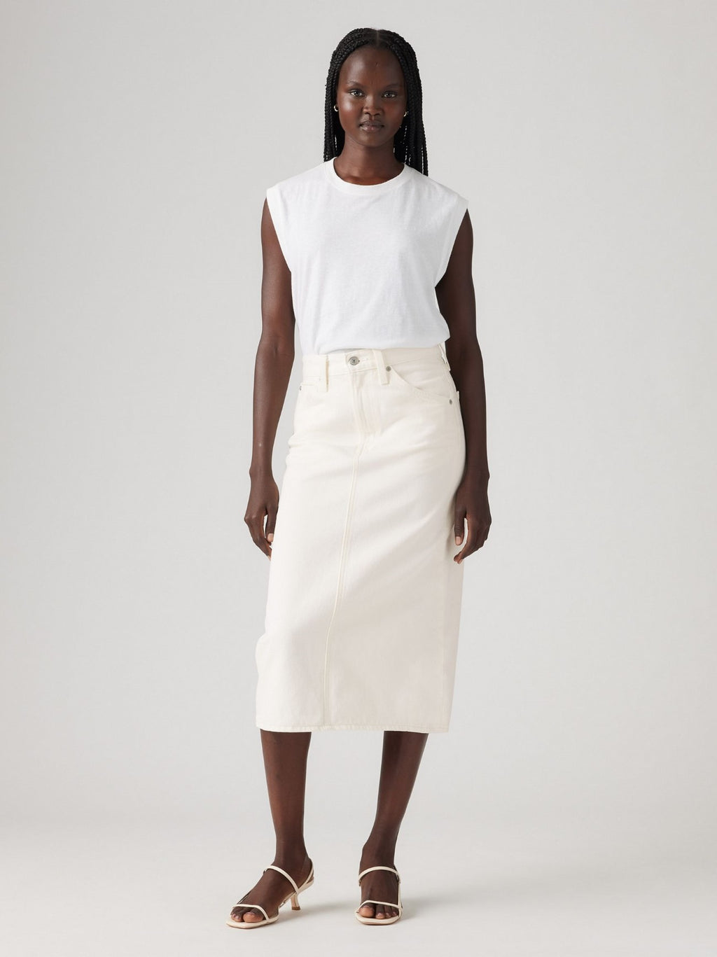 Womens Snowing In La Back Slit Skirt