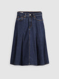 Womens Slightly Circular Pleated Midi Skirt