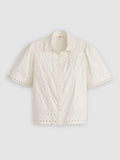 Womens Whisper White Rayne Novelty Camp Shirt