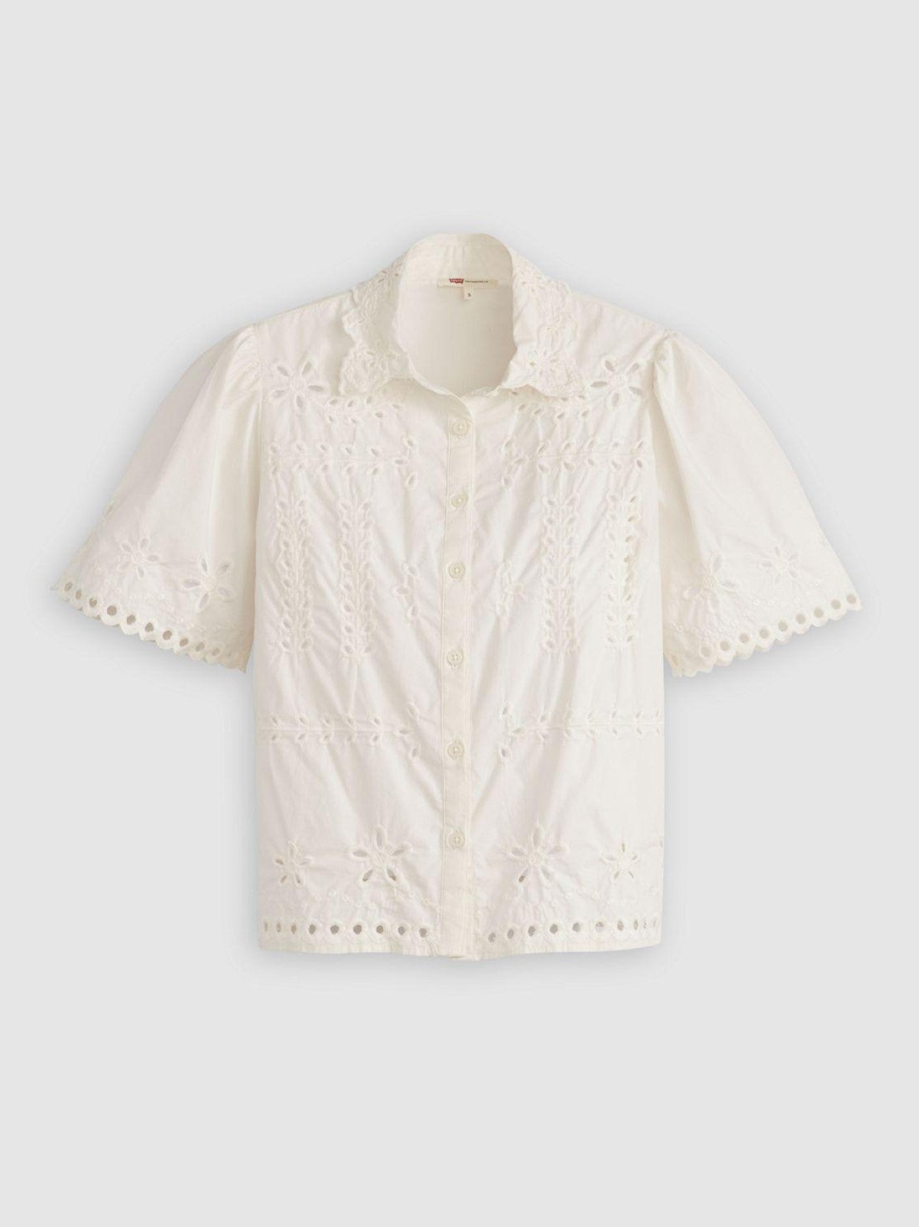 Womens Whisper White Rayne Novelty Camp Shirt