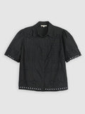 Womens Anthracite Night Rayne Novelty Camp Shirt