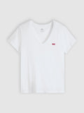 Womens Bright White Perfect Slub -Neck T-Shirt