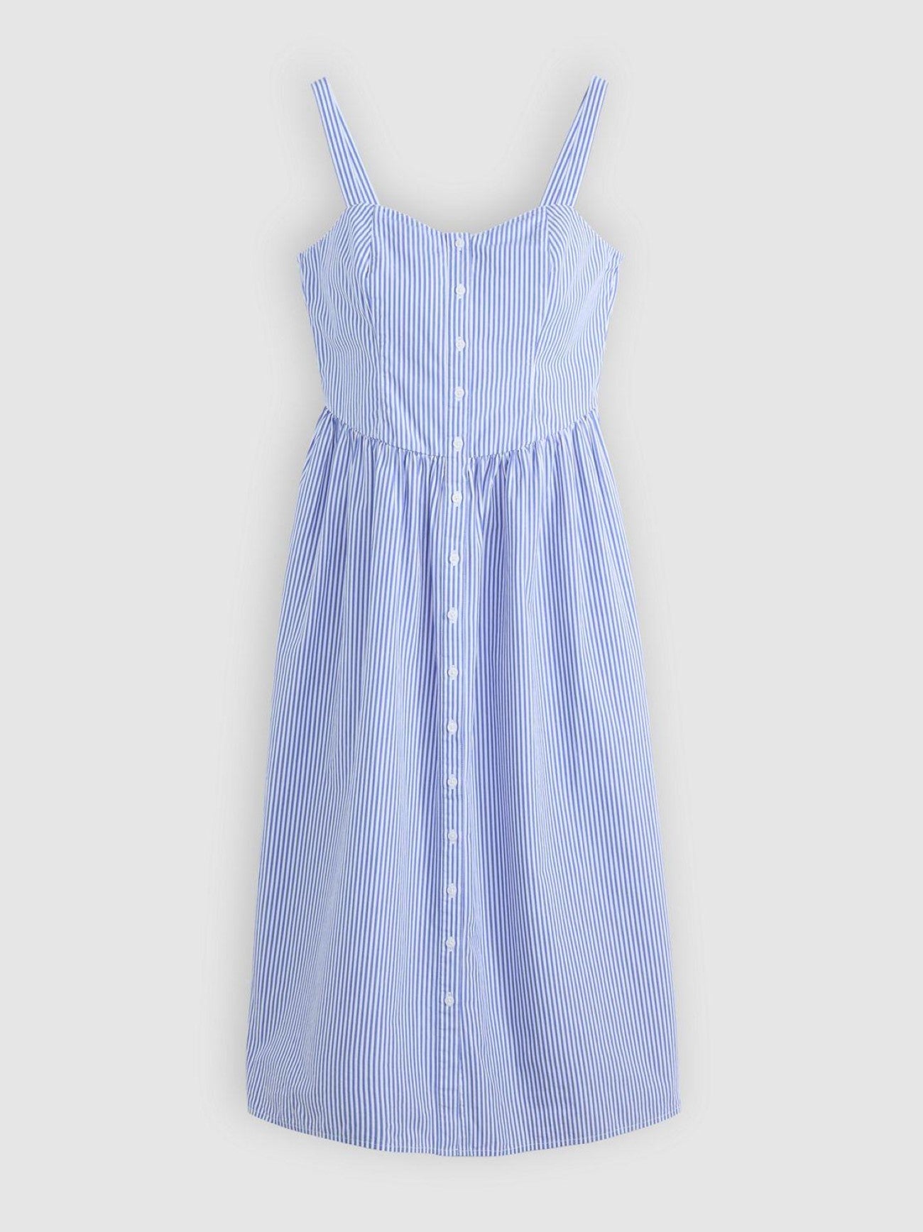 Womens Rachel Stripe Chambray Blue Adore Midi Dress