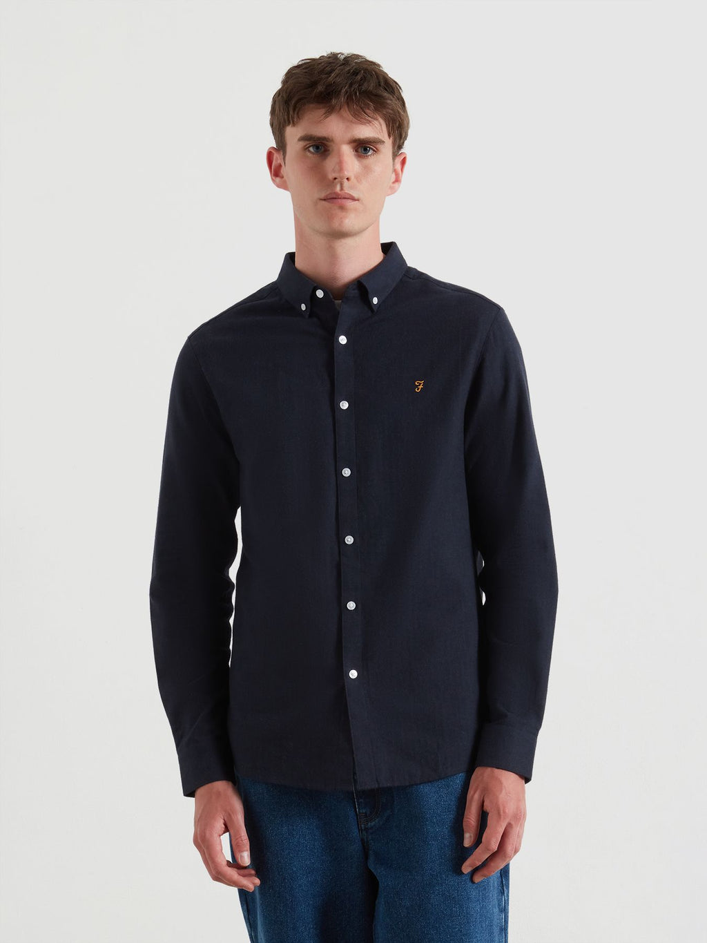 Mens True Navy Marl Milners Shirt