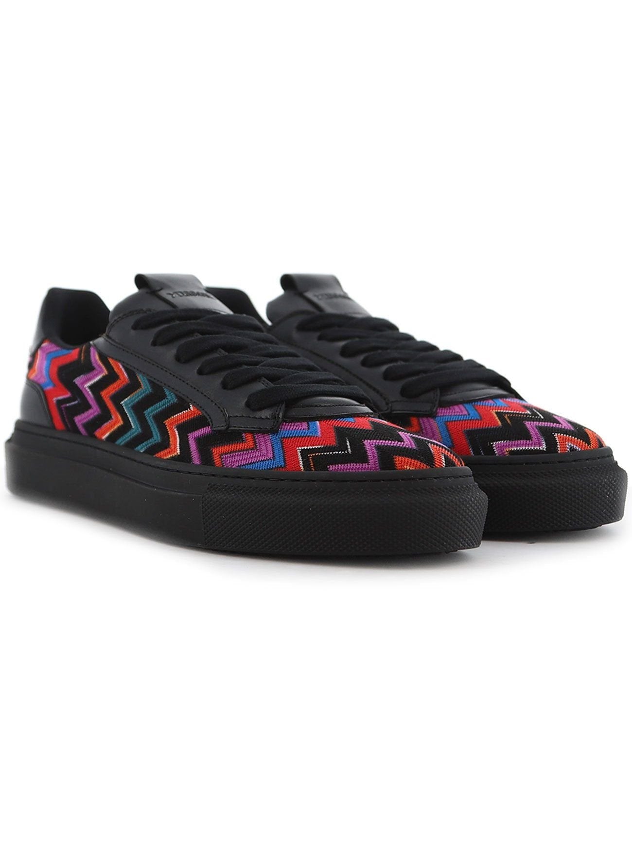 Mens Multicoloured Fabric Lace-Up Trainer