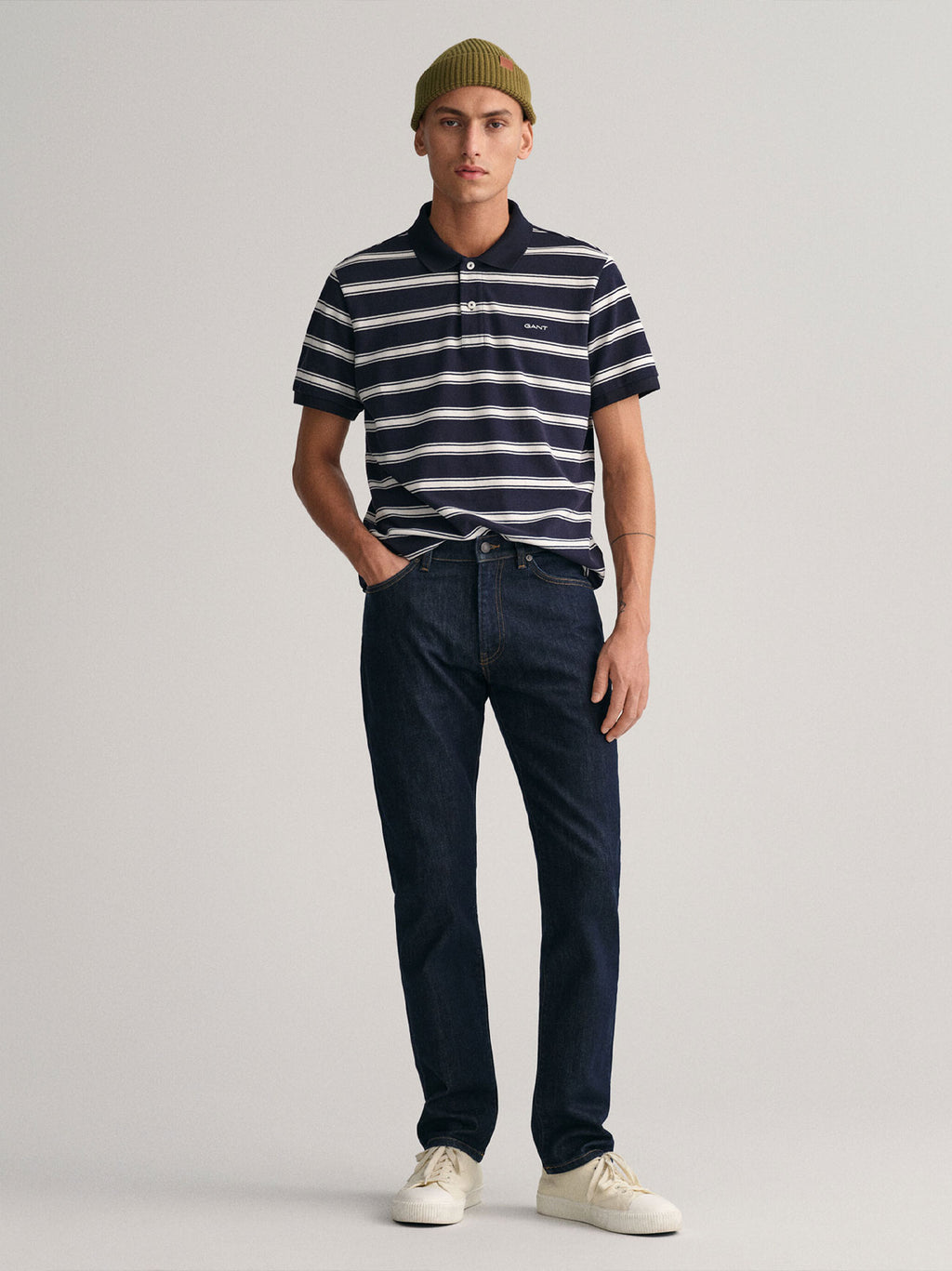 Mens Dark Blue Slim Fit Jean