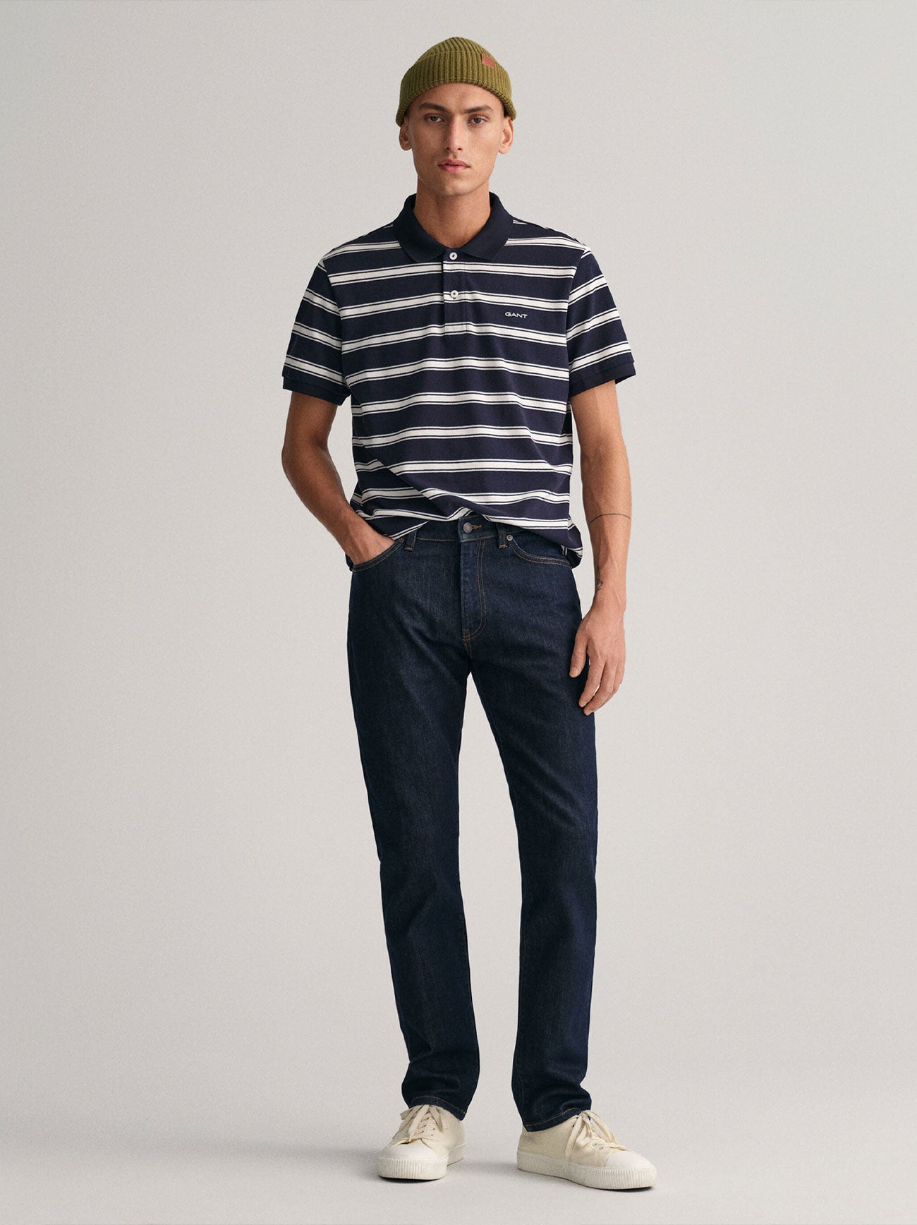 Mens Dark Blue Slim Fit Jean