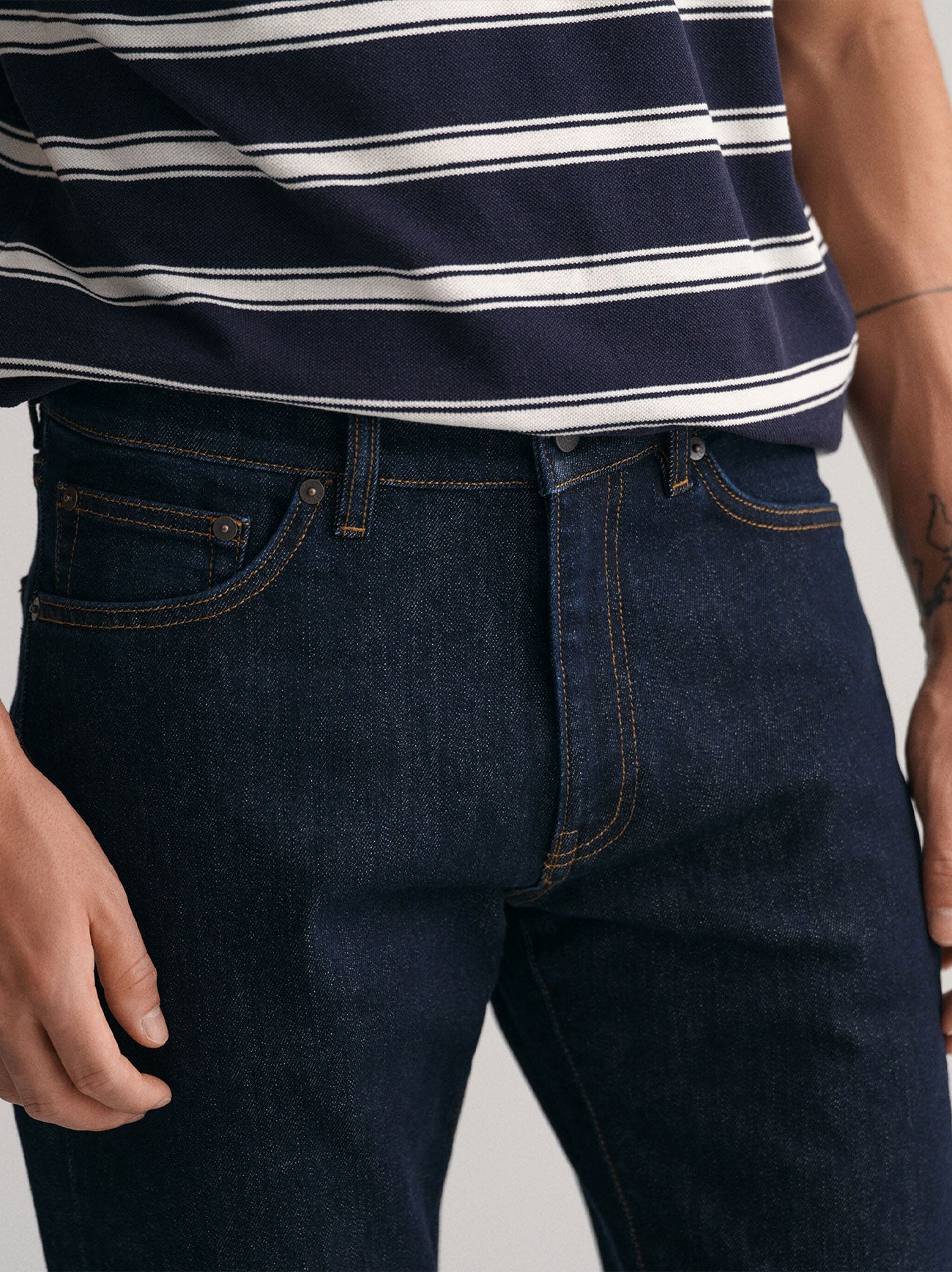 Mens Dark Blue Slim Fit Jean