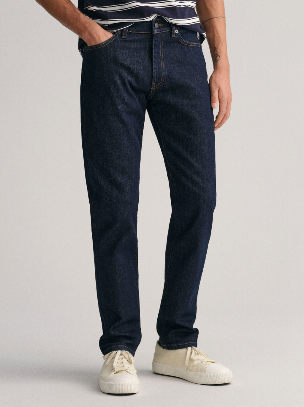 Mens Dark Blue Slim Fit Jean