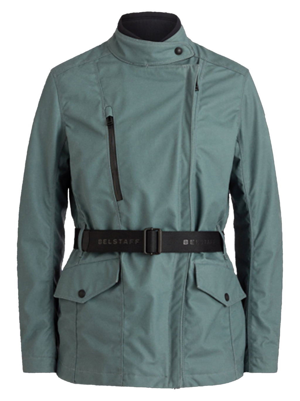 Womens Dark Steel Green Easterly Motorcycle Jacket