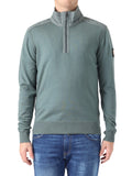 Mens Mineral Green Kilmington Quarter Zip Jumper