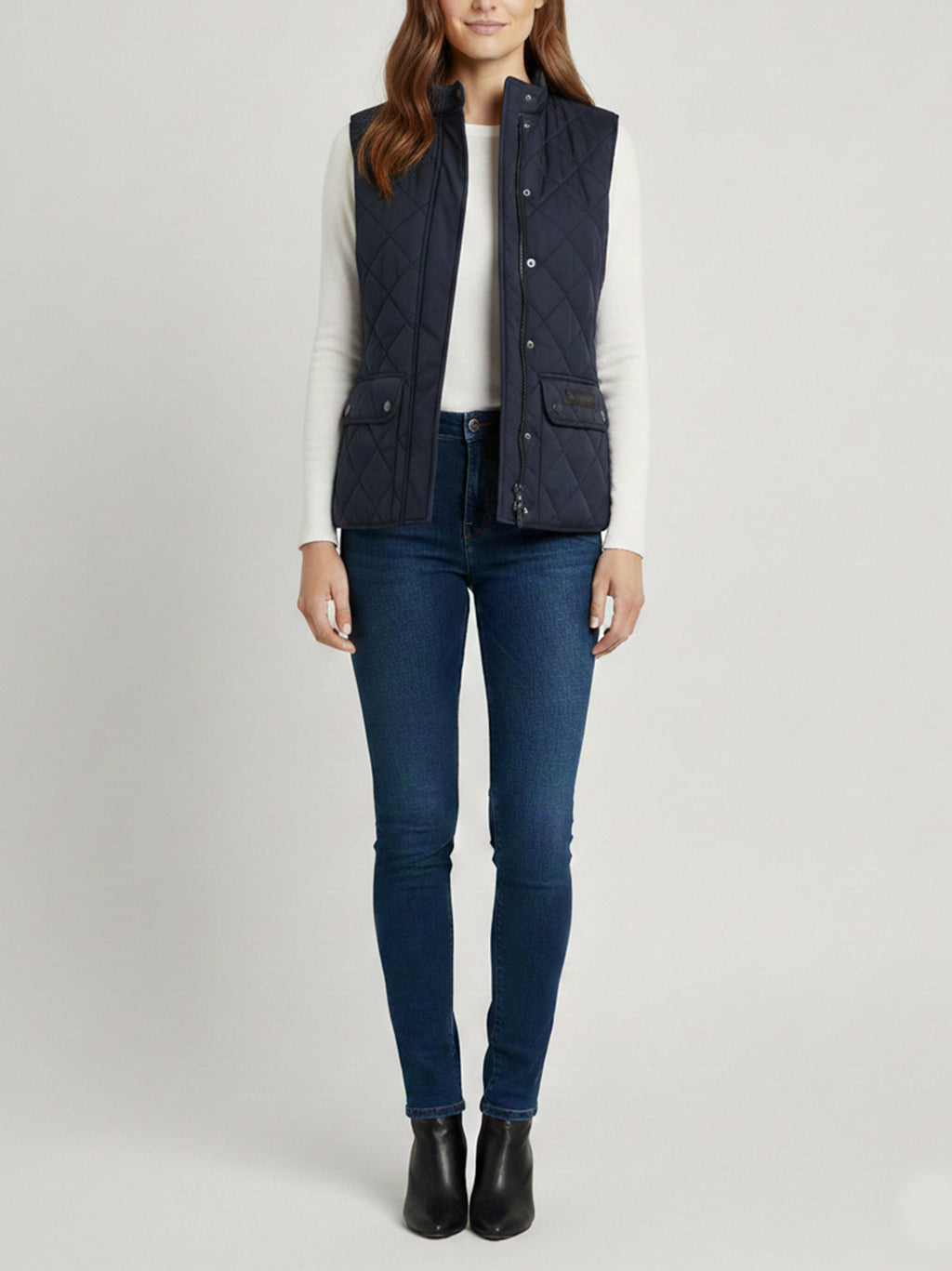 Womens Dark Navy Waistcoat Gilet