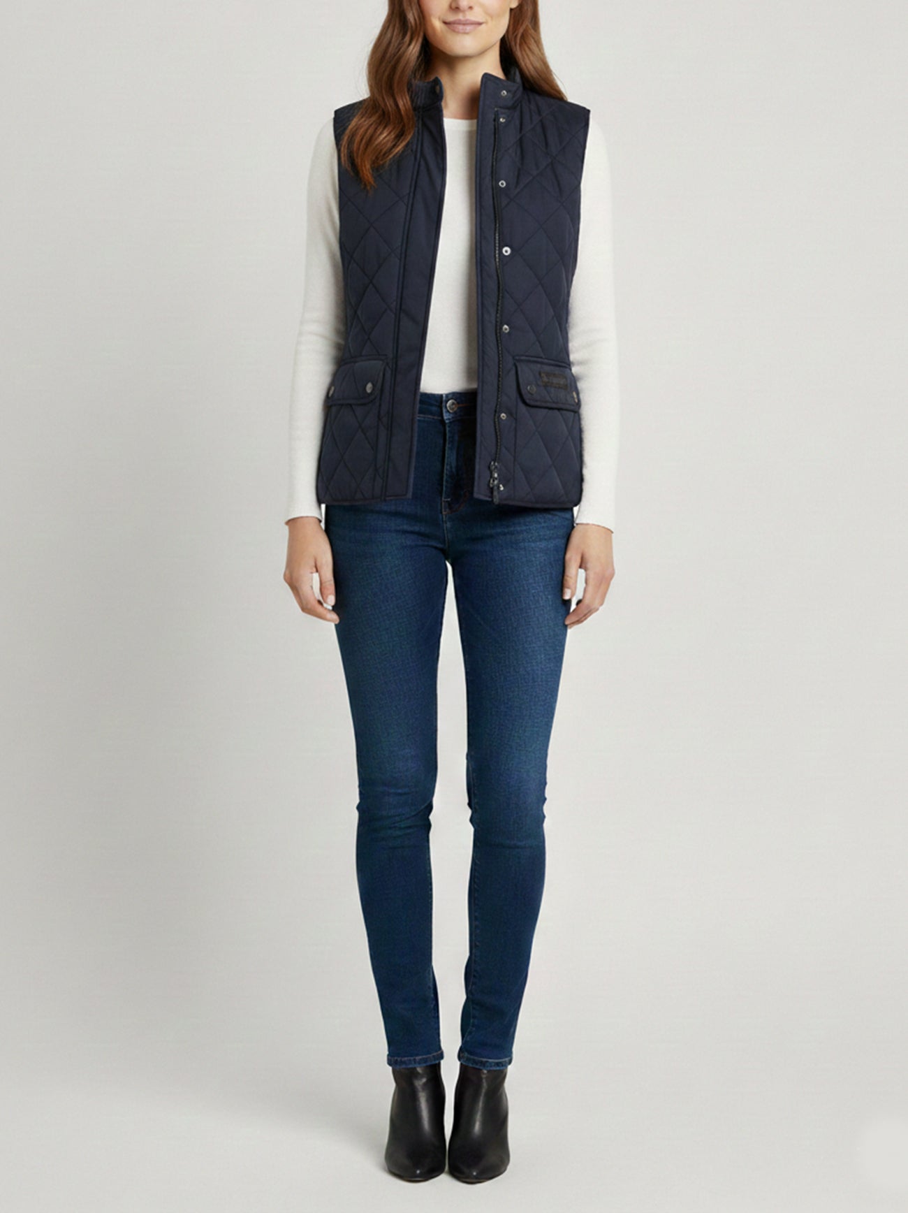 Womens Dark Navy Waistcoat Gilet