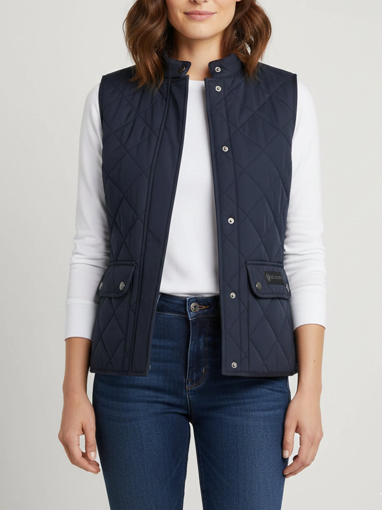 Womens Dark Navy Waistcoat Gilet