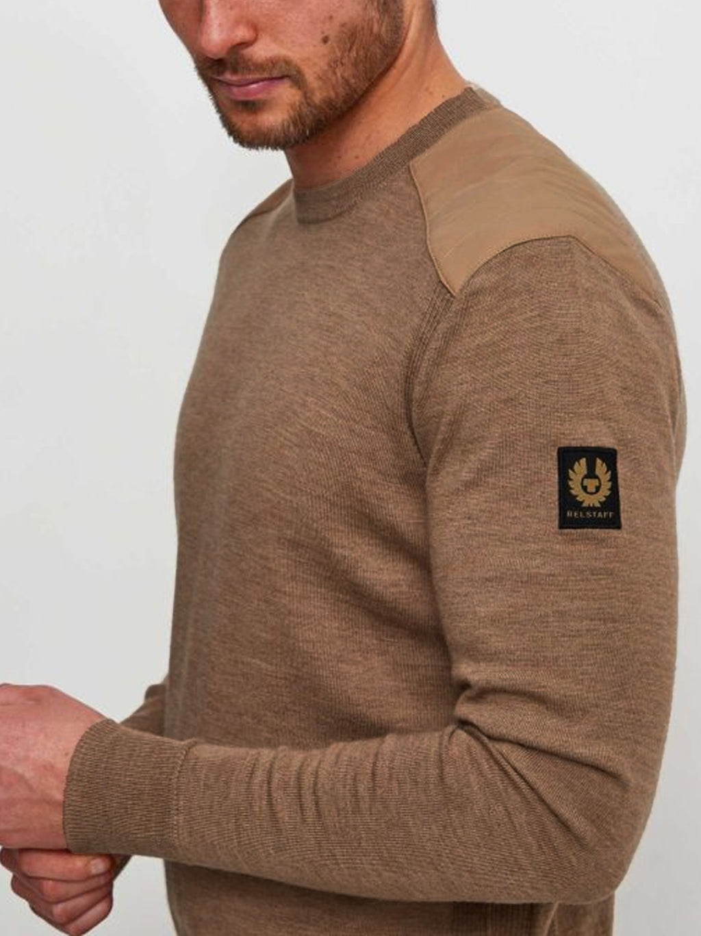 Mens Dark Sandstone Roslare Jumper