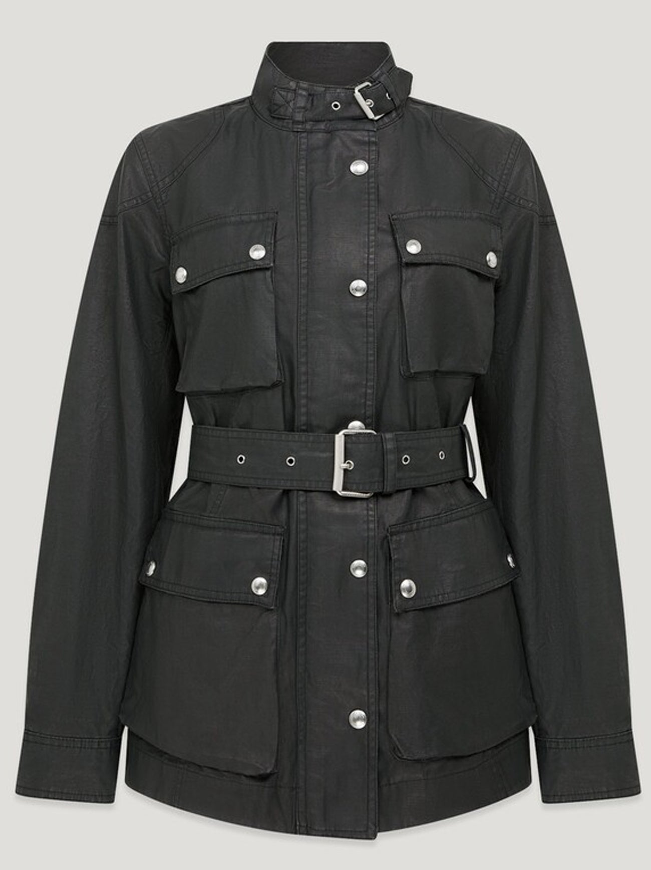 Womens Washed Black Dark Smoke Grey Trialmaster Jacket