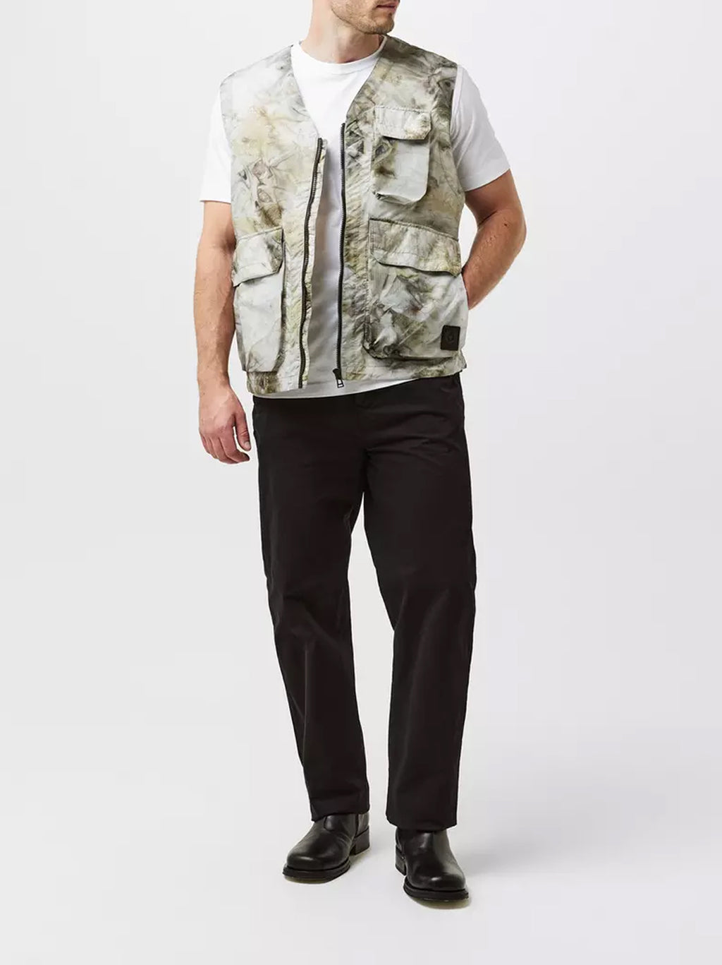 Mens Stone Beige Hithe Gilet