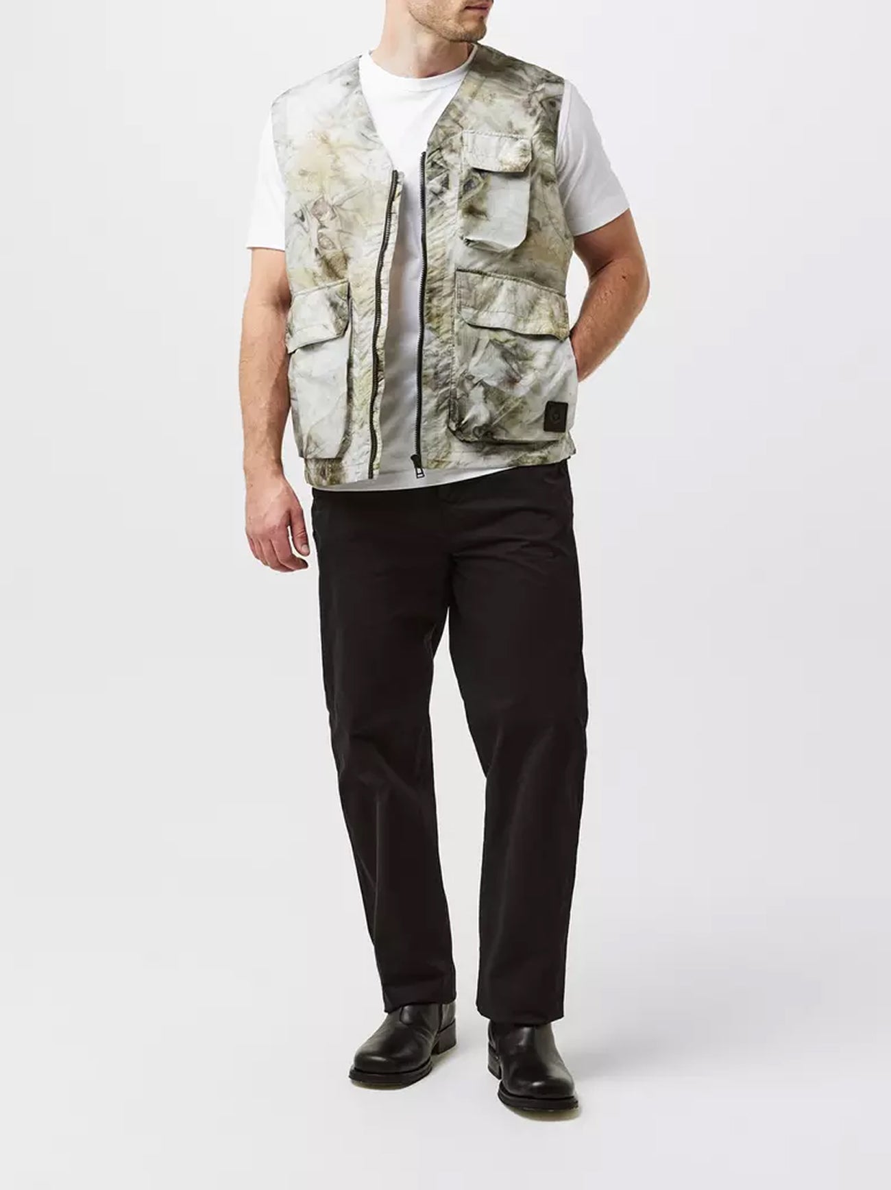 Mens Stone Beige Hithe Gilet