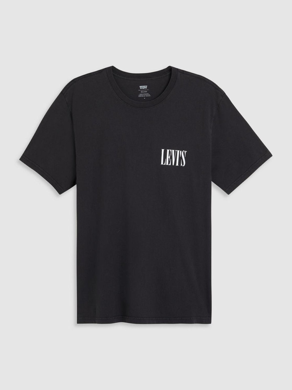 Mens Ssnl Serif Logo Mineral Black Short Sleeve Relaxed Fit T-Shirt