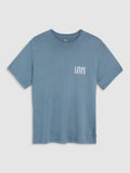 Mens Ssnl Serif Logo Steam Blue Short Sleeve Relaxed Fit T-Shirt