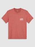 Mens Ssnl Serif Logo Etruscan Red Short Sleeve Relaxed Fit T-Shirt