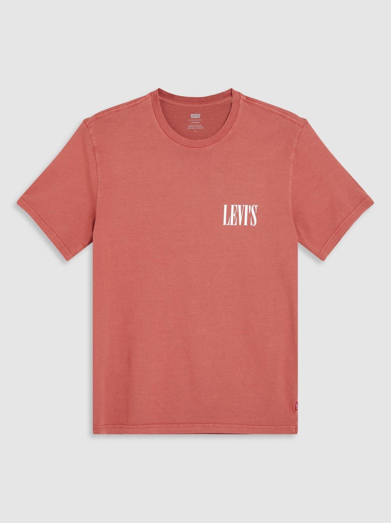 Mens Ssnl Serif Logo Etruscan Red Short Sleeve Relaxed Fit T-Shirt