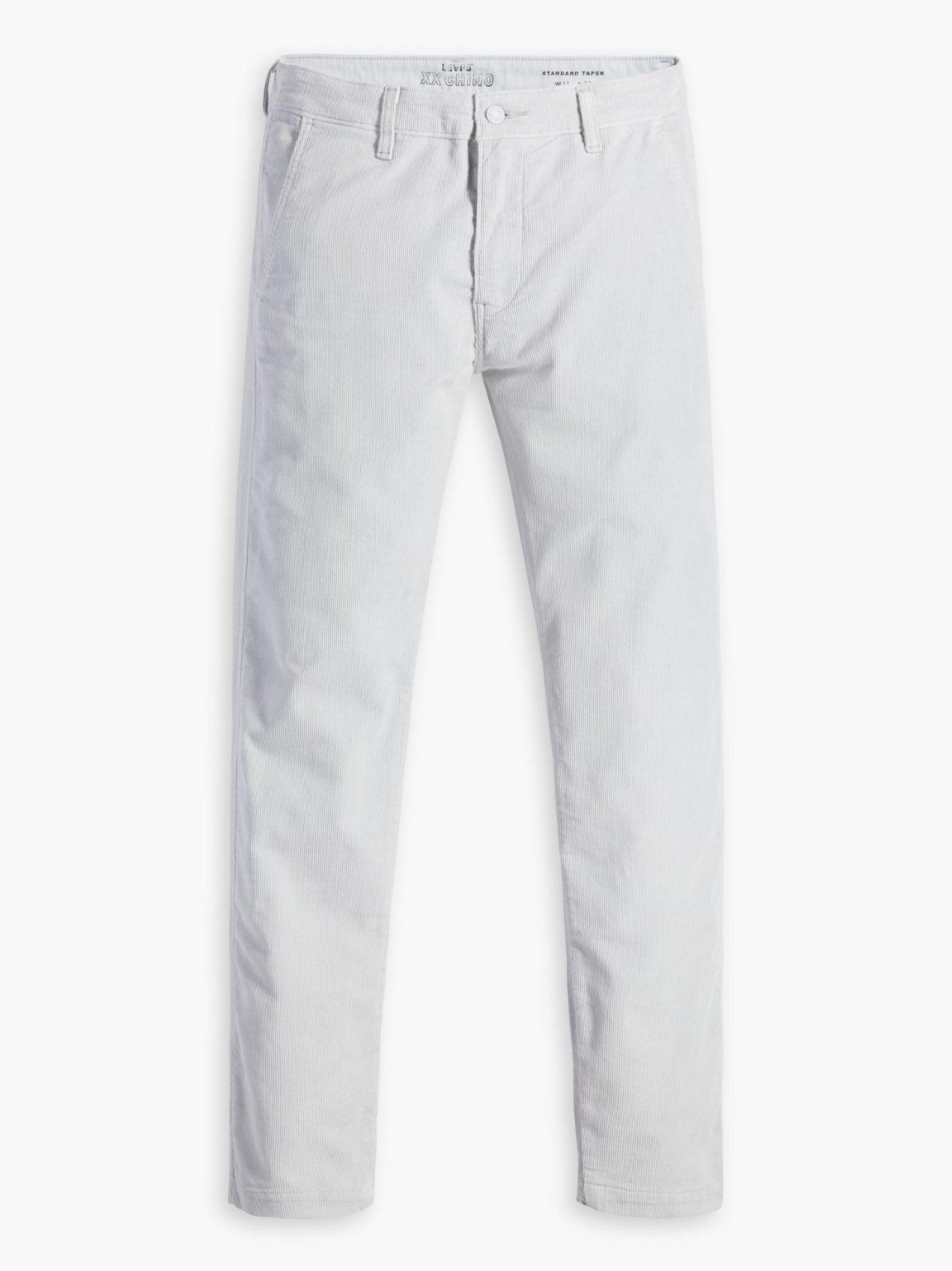 Mens Quiet Gray Cord Standard Taper Chino